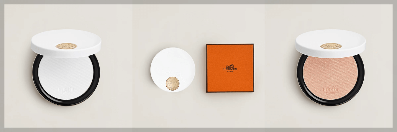 에르메스-메이크업-파우더-투명색과-골드색