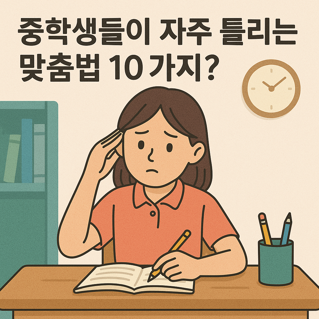 중학생들이 자주 틀리는 맞춤법 10가지