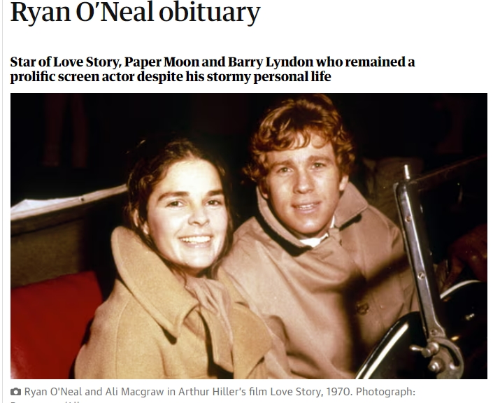 러브 스토리 '라이언 오닐' 부고 VIDEO: Ryan O’Neal obituary