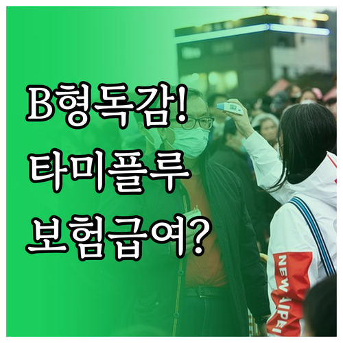 B형 독감 증상별 타미플루 처방 기준..