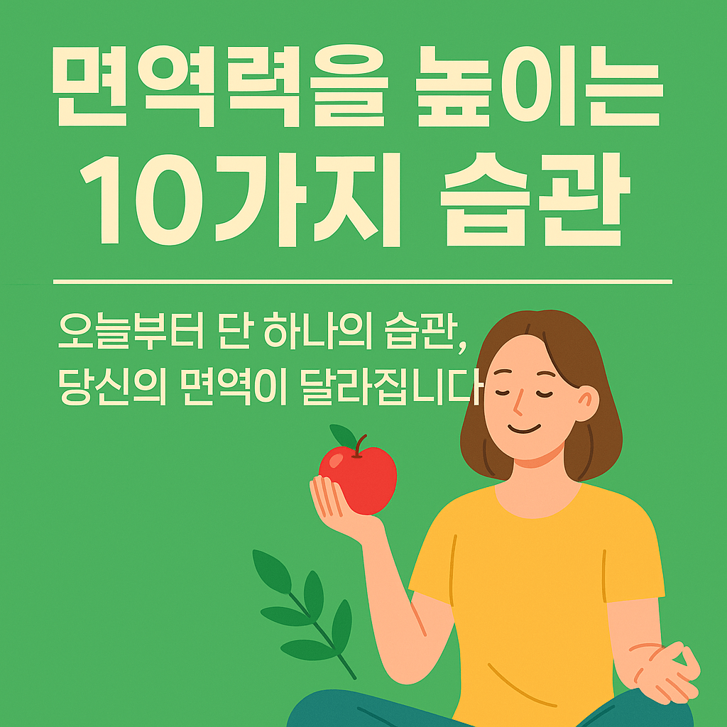 면역력을 높이는 10가지 습관 - 사진
