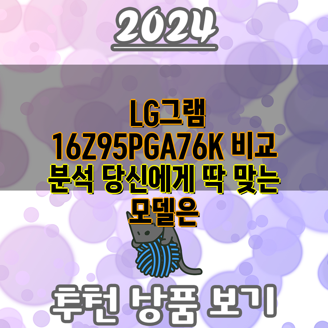 LG그램 16Z95PGA76K 비교 분석 당신에게 딱