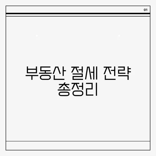부동산 절세 전략 총정리