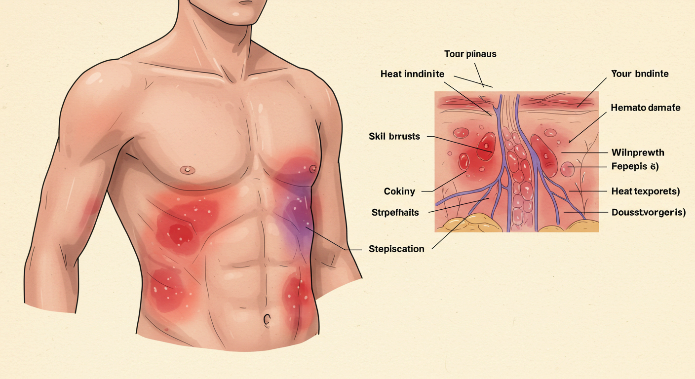 심할 경우 온몸에 퍼질 수도 있습니다.