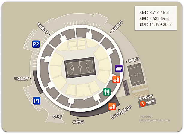 장충체육관 위치- 좌석수