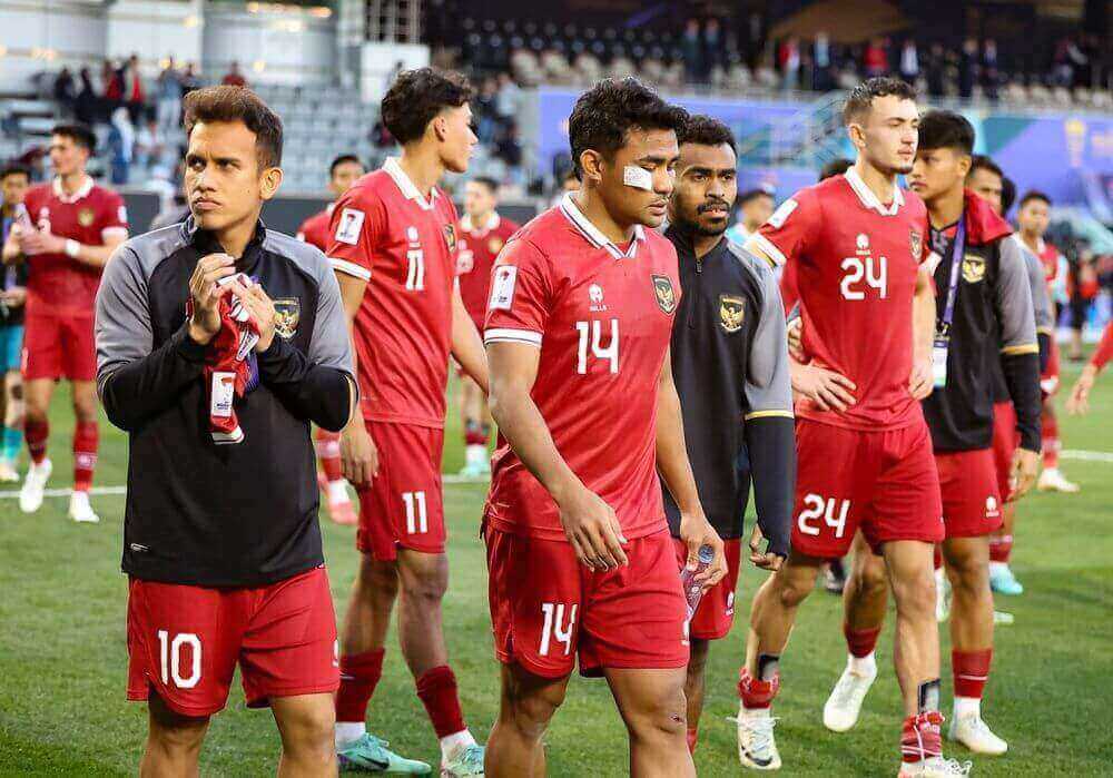 경기를 마친 인도네시아 축구 선수들