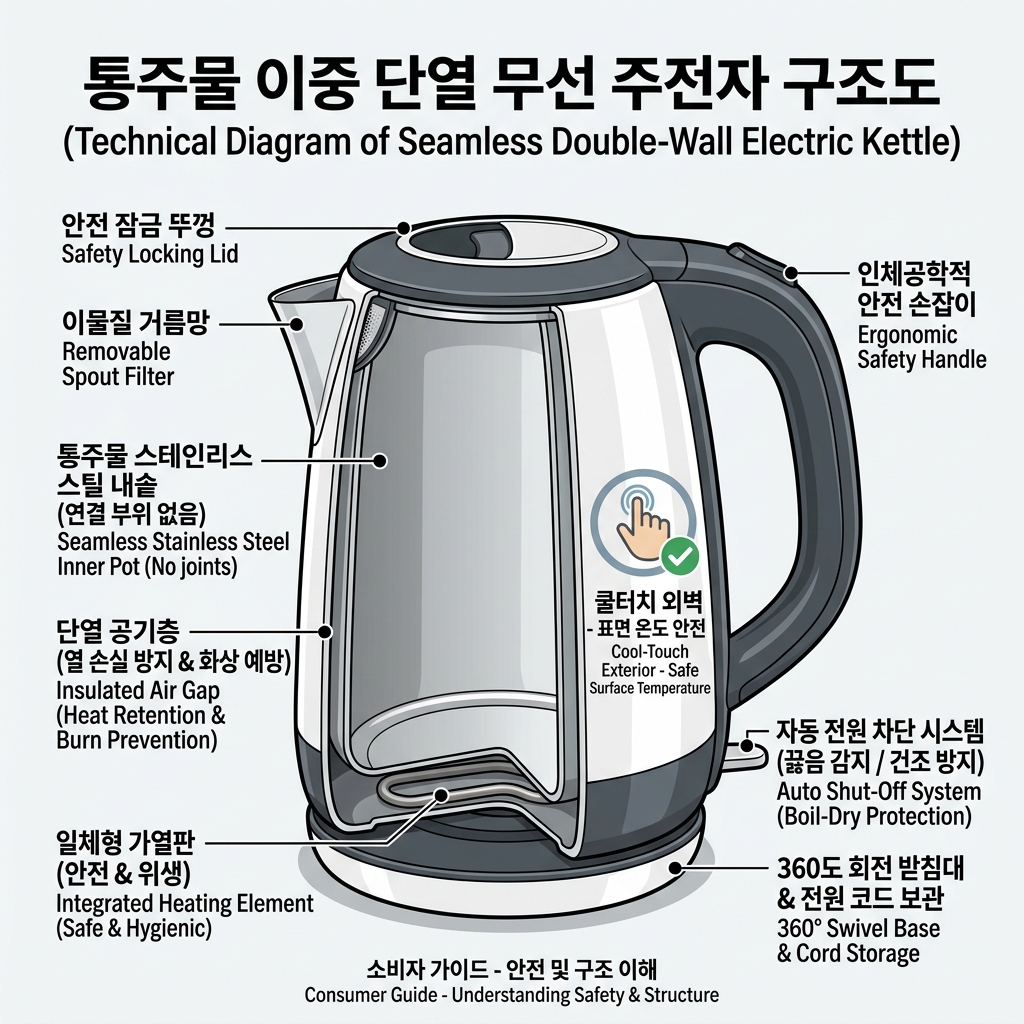 전기포트 고르는법 용량 1인 가구 적정 선택