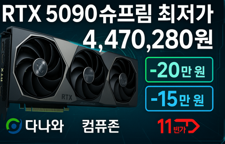 RTX 5090-슈프림-2025-최신-최저가-할인-정보