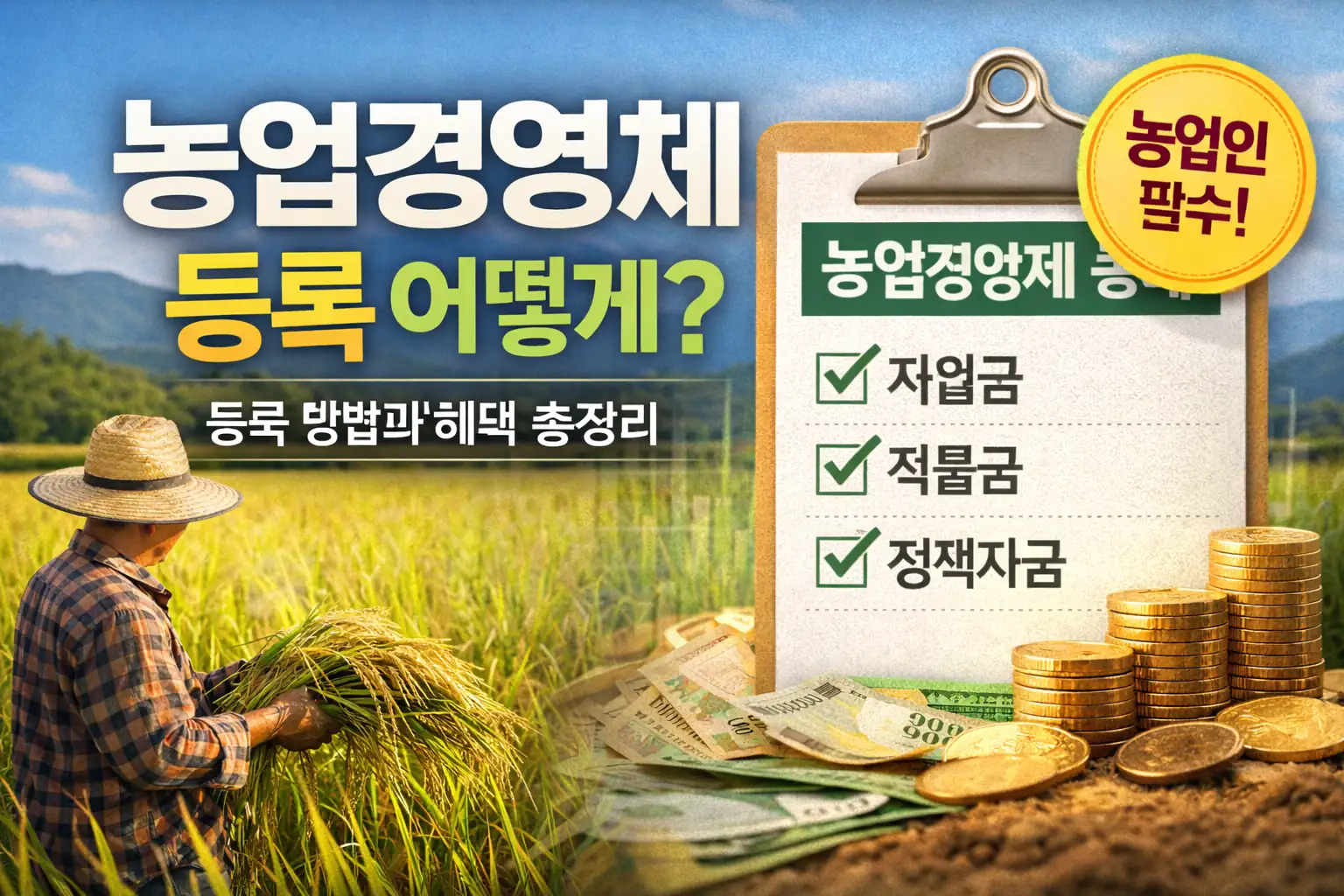 농업경제학 : 농업경영체 등록 방법과 혜택 총정리