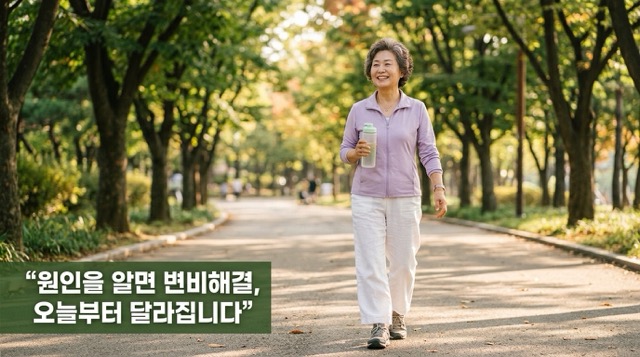 변비해결 원인 파악 건강한 장 희망 마무리 이미지