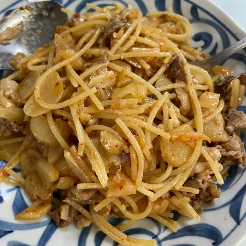 김치대패삼겹오일파스타
