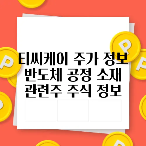 티씨케이 주가 정보 반도체 공정 소재 관련주 주식 정보