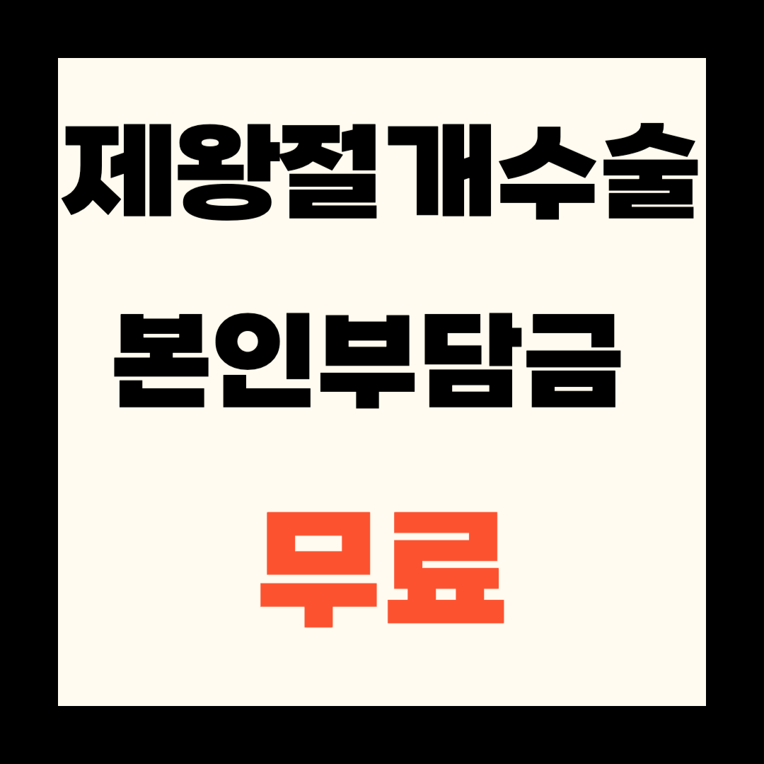 제왕절개수술 본인부담금 무료