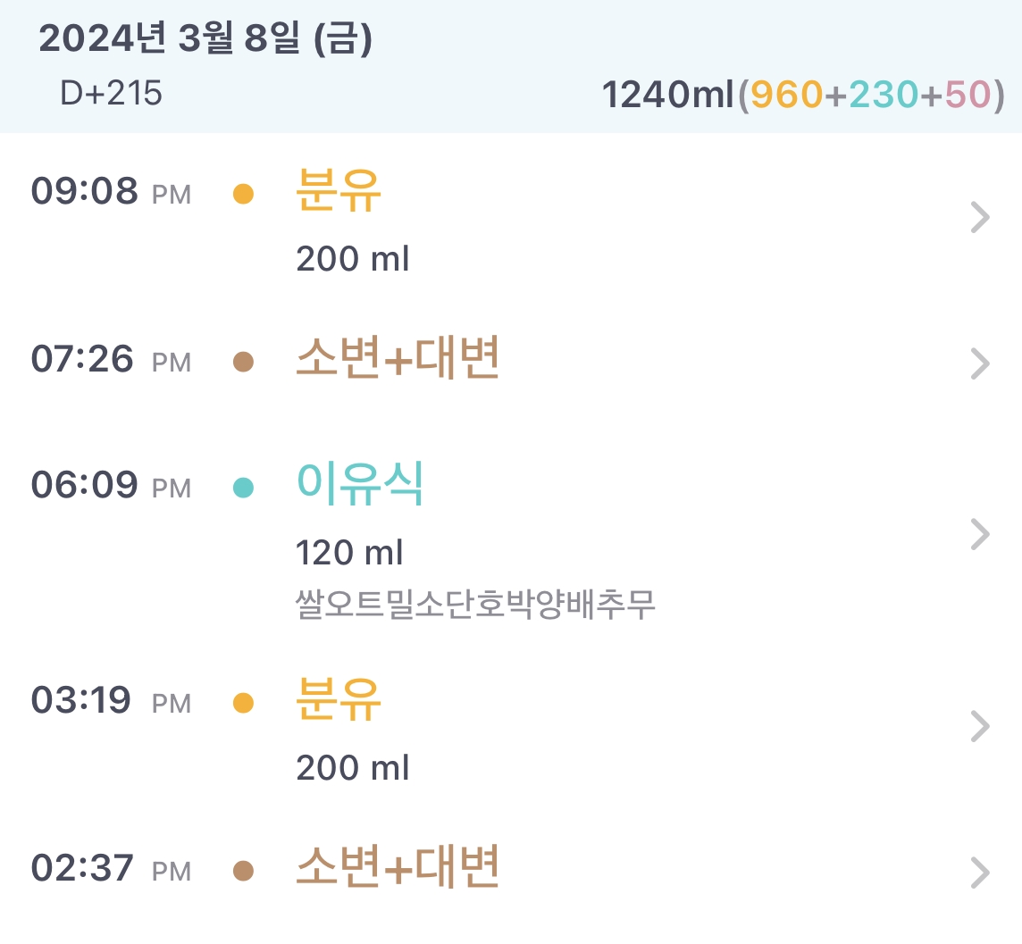제 둘째아이 7개월때 하루 일과