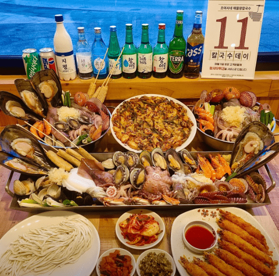 물왕리 맛집 "조여사네 해물왕칼국수 물왕본점" 음식