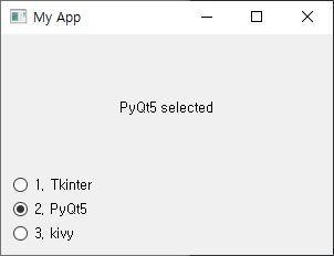 QRadioButton PyQt5