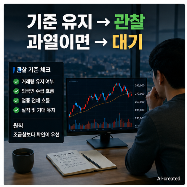 현대모비스 목표주가 판단에서 실제 관찰 기준과 현재 위치 흐름을 보여주는 이미지