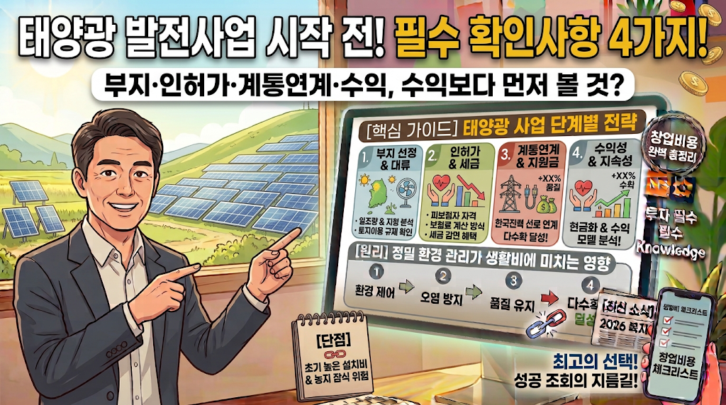 태양광 발전사업 확인사항