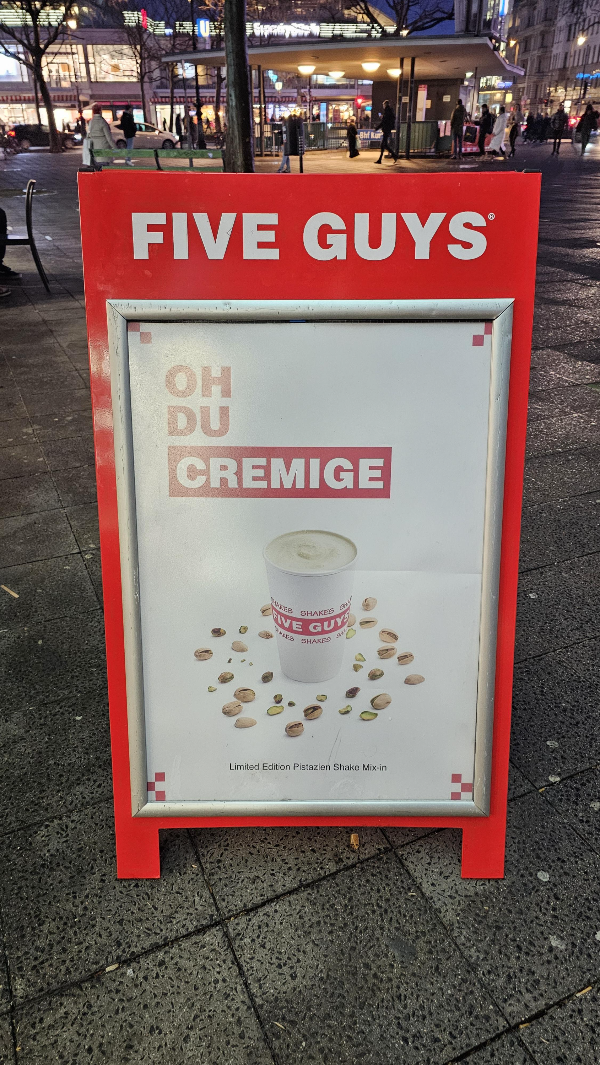 파이브가이즈 독일 베를린 가격