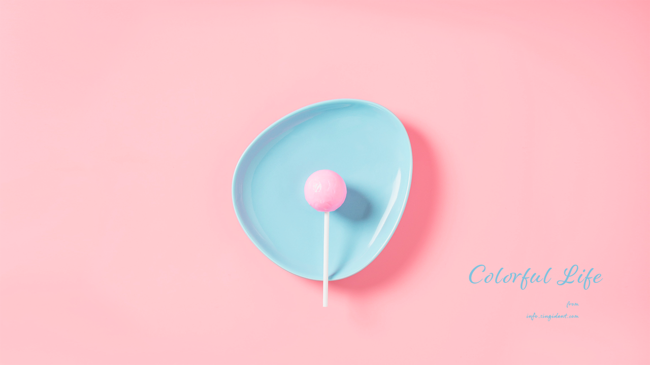 10 분홍 막대사탕 C - Colorful Life 핑크배경화면