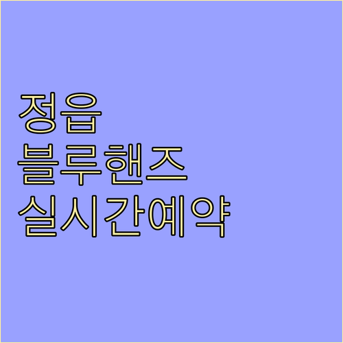 정읍 블루핸즈 서비스 네트워크 위치와..