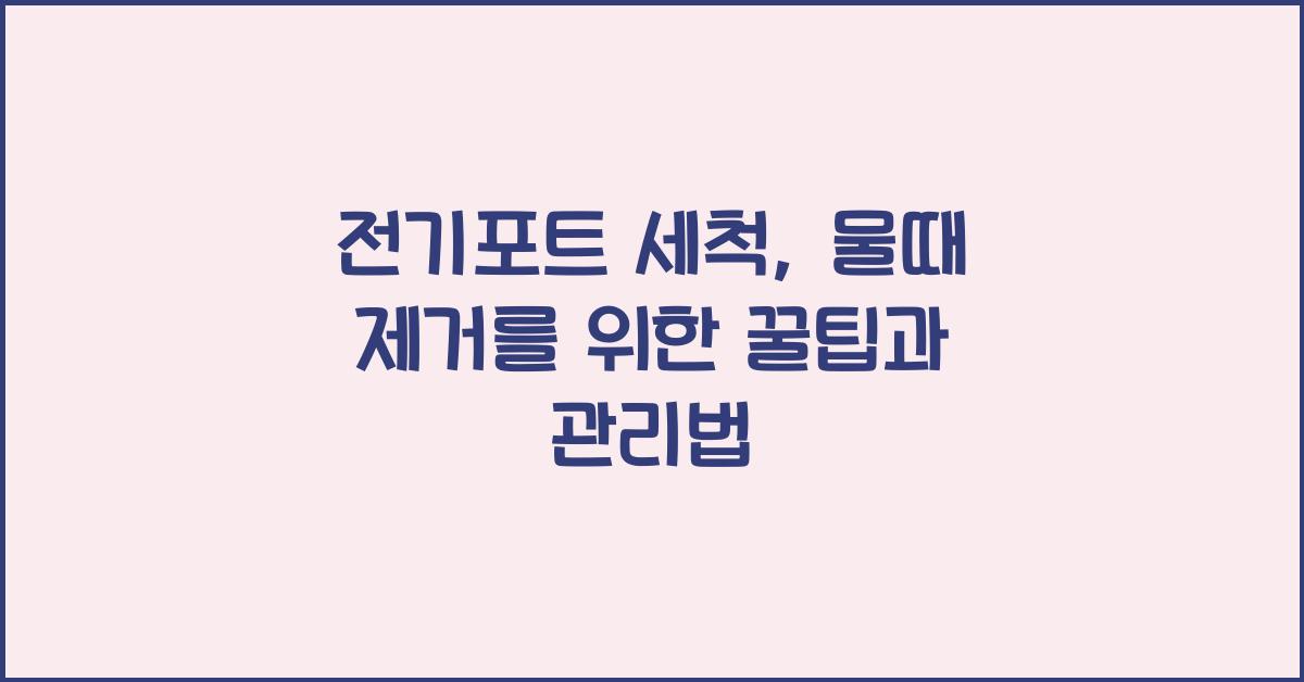 전기포트 세척