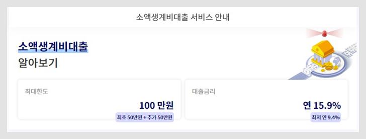 긴급생계비 소액대출 신청방법 총정리