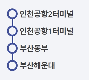 부산 인천공항 리무진 노선