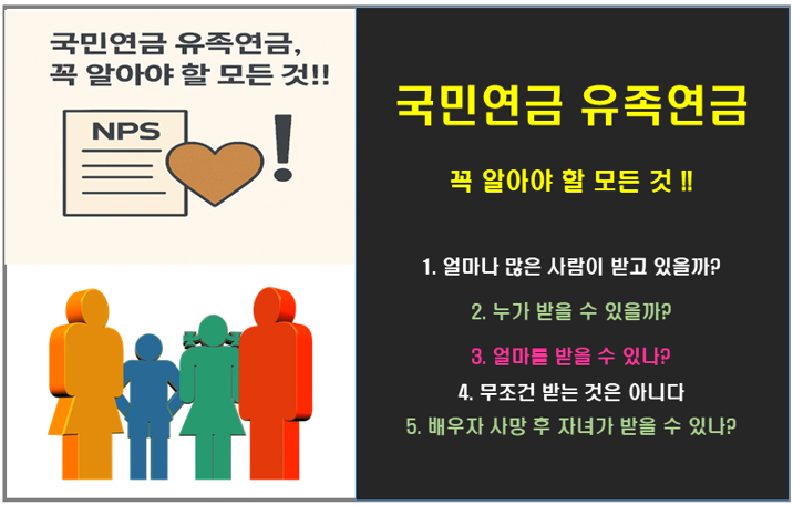 국민연금 유족연금, 꼭 알아야 할 모든 것!! 대상, 금액, 유의사항!