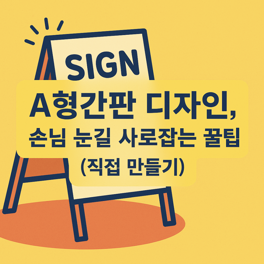 A형간판 디자인, 손님 눈길 사로잡는 꿀팁 (직접 만들기)
