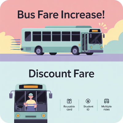 경기도 버스요금 인상 후? 할인받는 방법 이미지 
