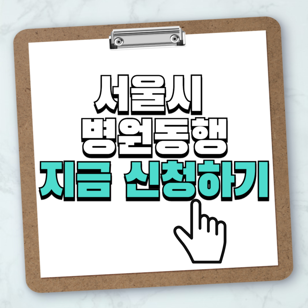 서울 병원동행서비스 신청 방법·이용 조건