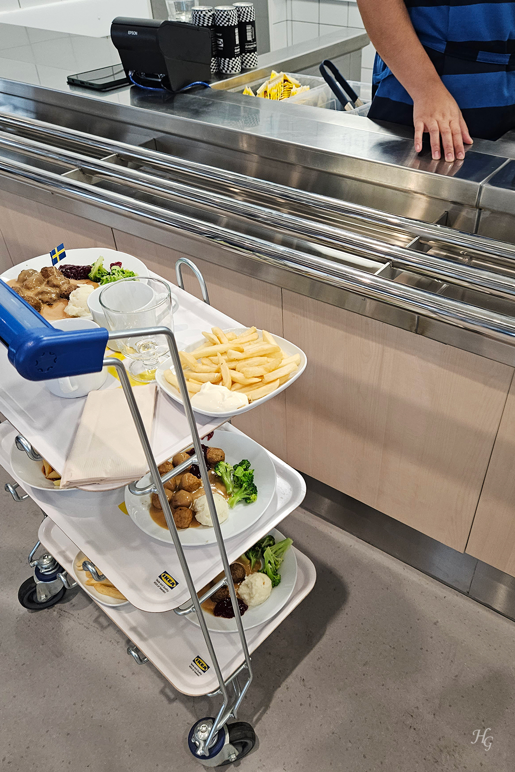 태국 방콕 이케아 수쿰빗점 IKEA Sukhumvit 카트에 실린 음식들