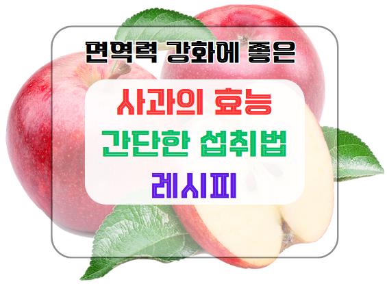 면역력 강화에 좋은 사과의 효능과 간단한 섭취법, 레시피