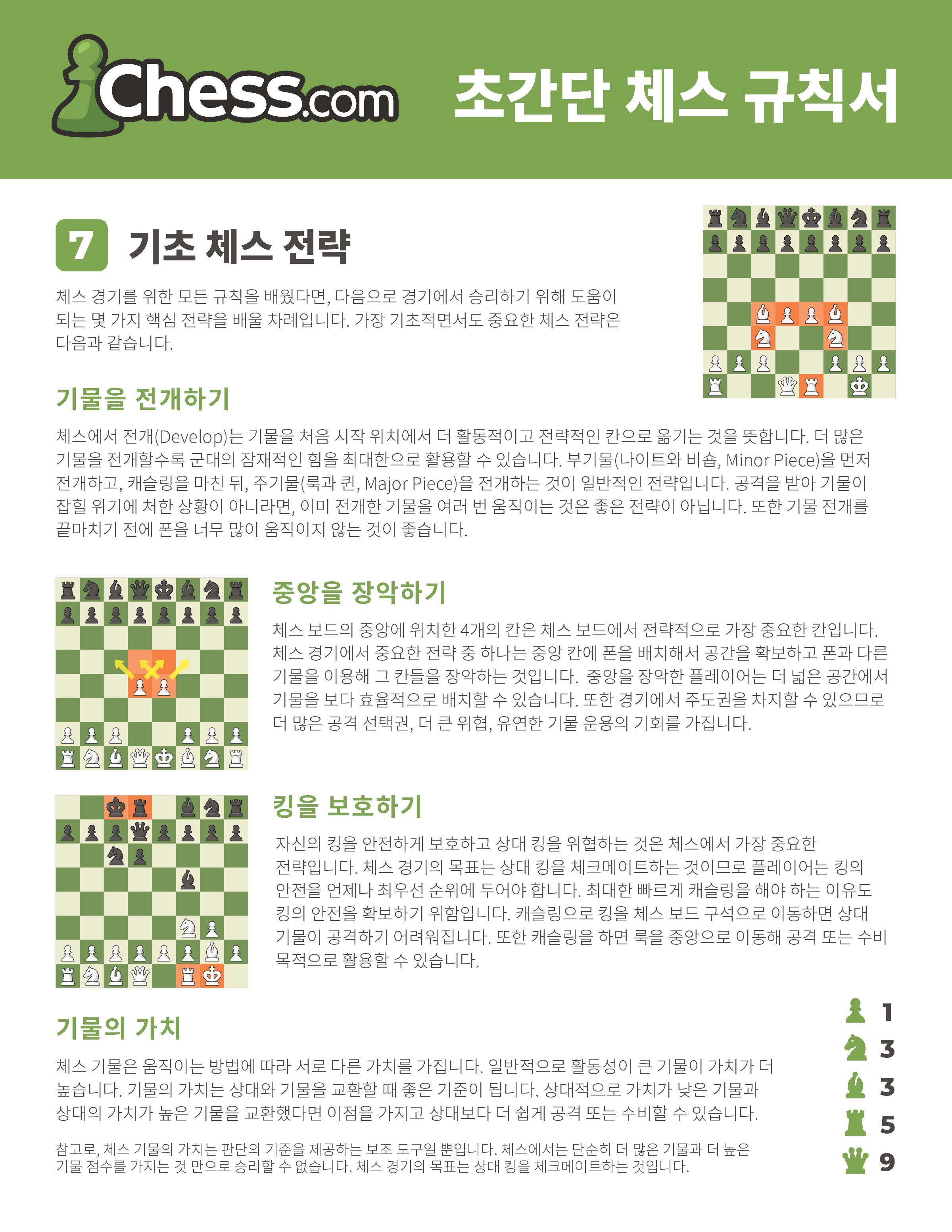 체스 잘두는 법 체스 설명서 PDF 게임 무료 다운로드 바로가기 체스 잘두는 법 7