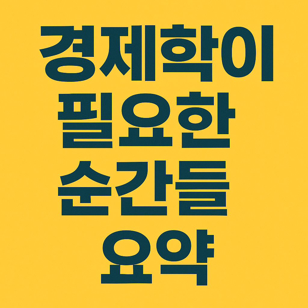 경제학이 필요한 순간들 요약