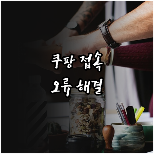 쿠팡 네트워크 연결 및 본인 인증 오..