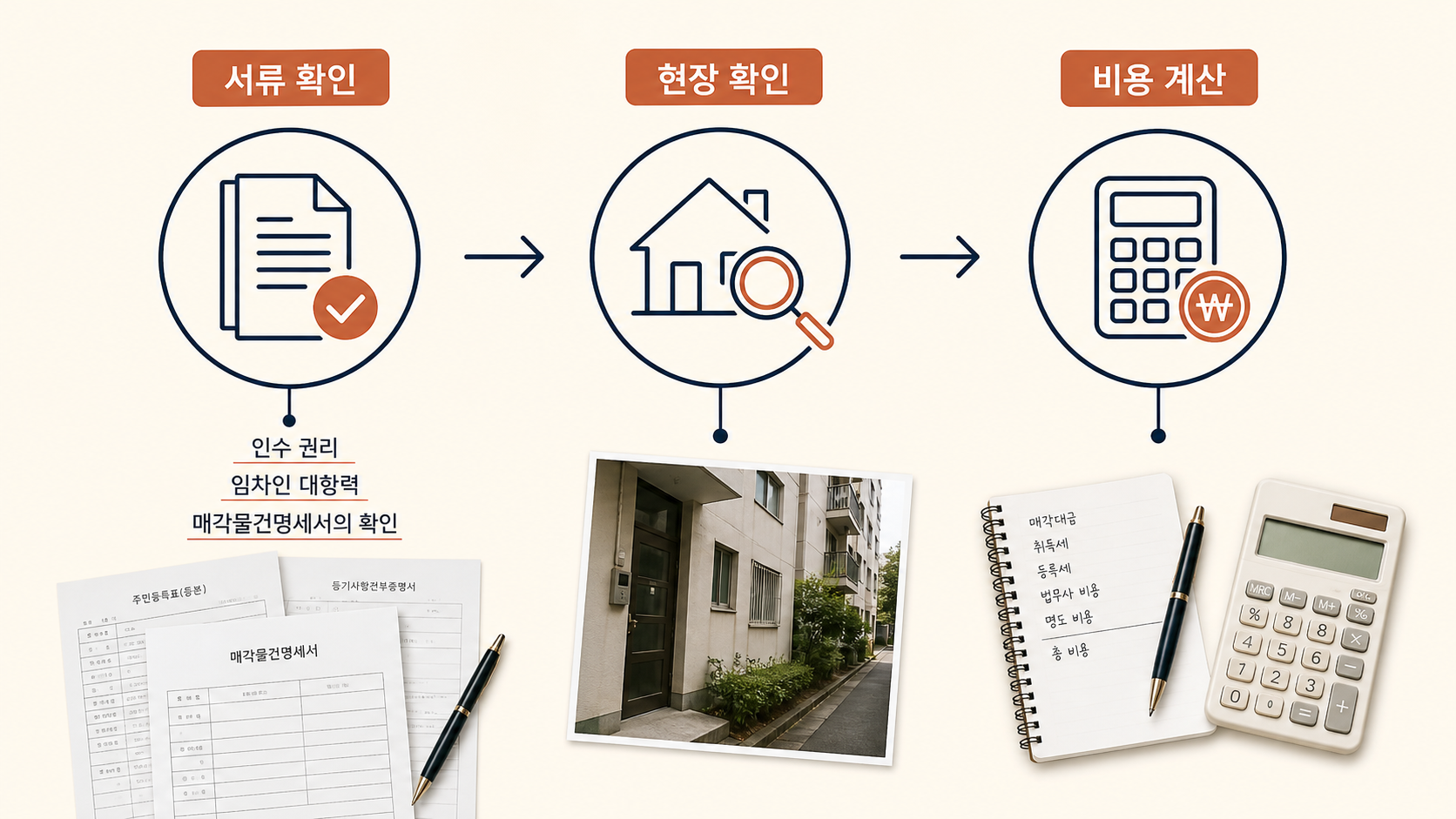 인수 권리부터 매각물건명세서까지의 경매 검토 순서