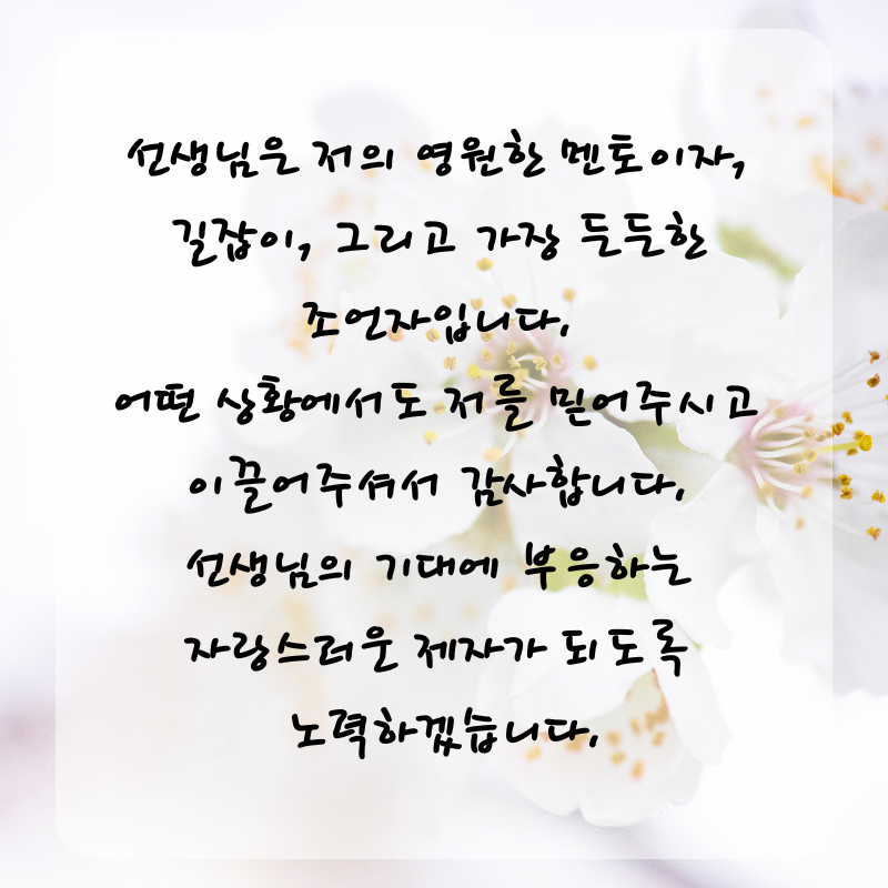 스승의날 인사말 감사 편지 문구 글귀 이미지