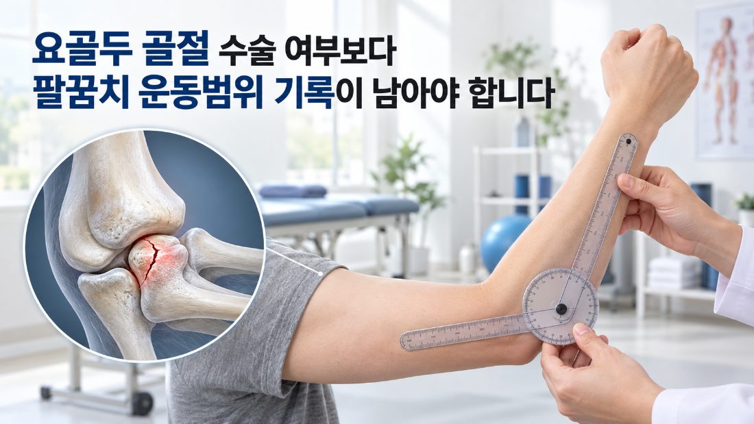 요골두 골절 뒤 팔꿈치 운동범위 기록
