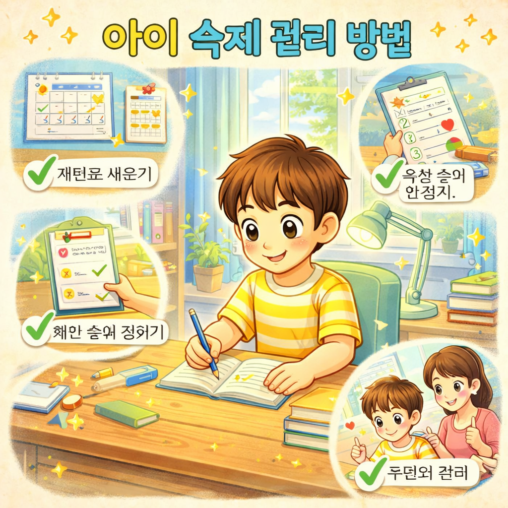 아이 숙제 관리 방법 정리 관련 사진