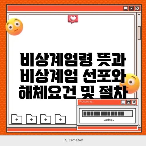 비상계엄령 뜻과 비상계엄 선포와 해체요건 및 절차