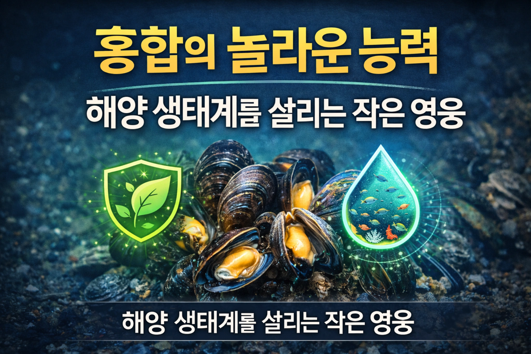 홍합의 놀라운 능력, 해양 생태계를 살리는 작은 영웅