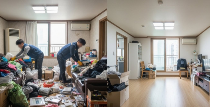 양산 고독사청소중