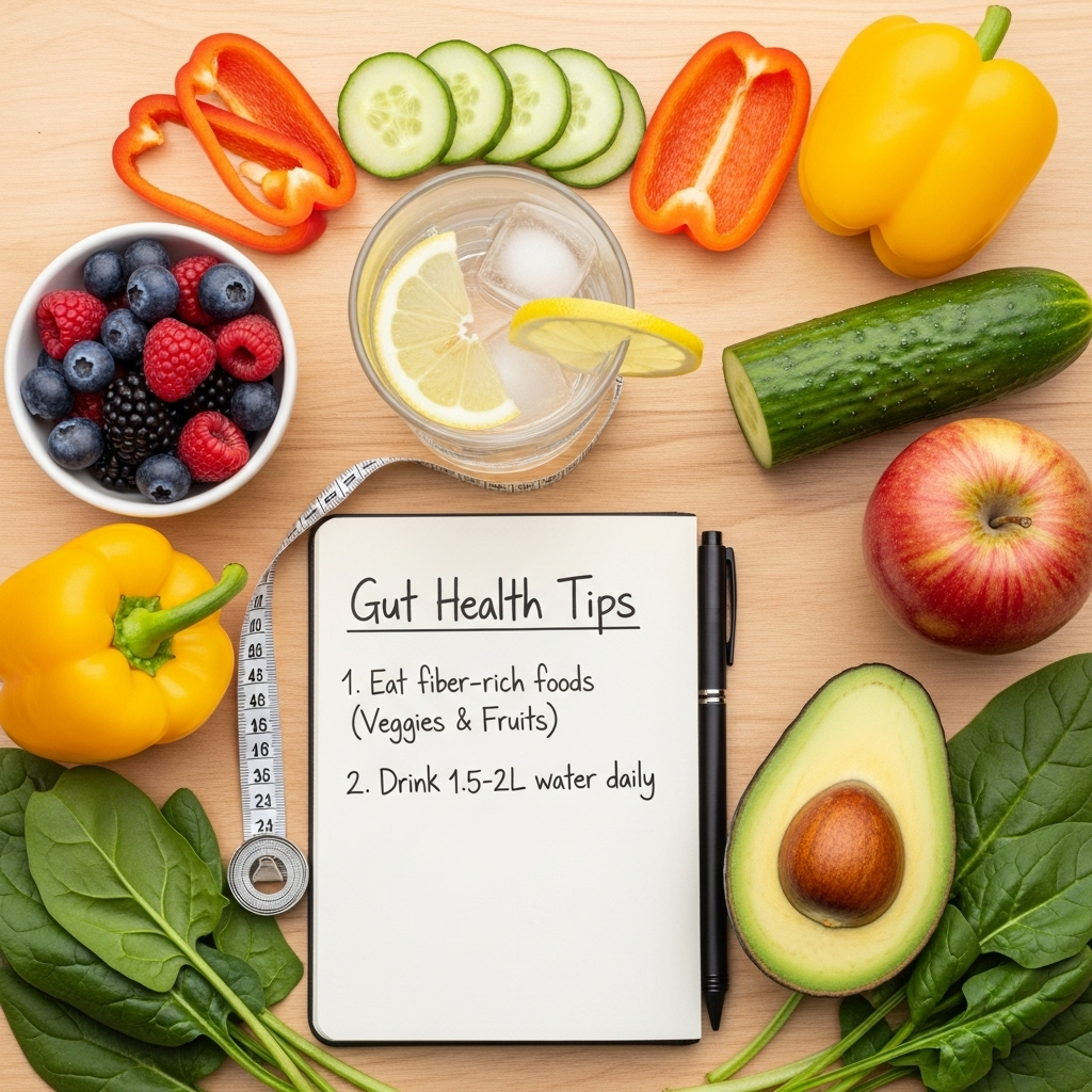 수분과 식이섬유 충분히 섭취하기