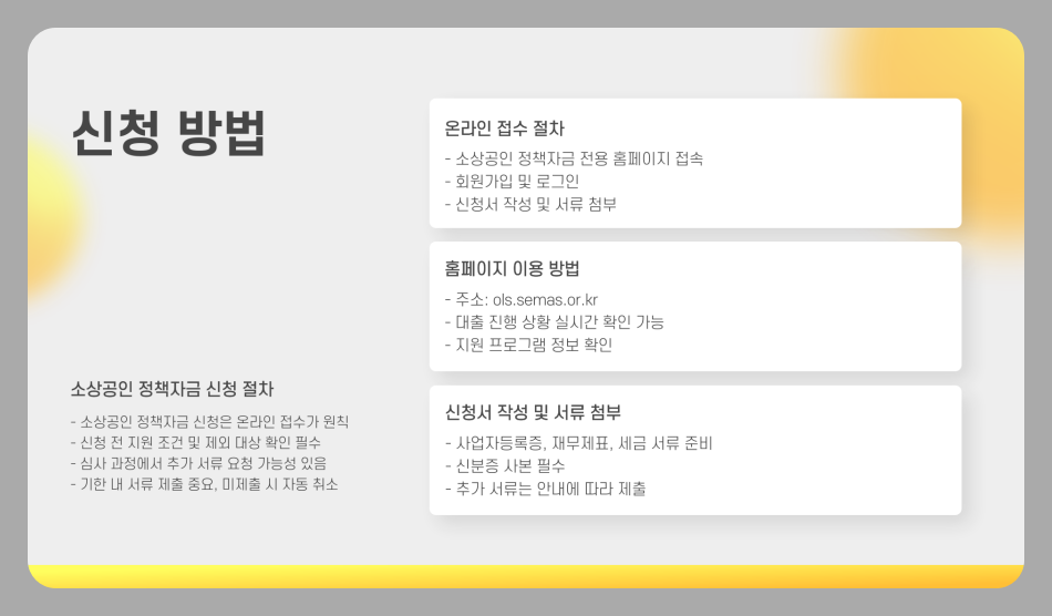 소상공인 진흥공단 정책자금 종류 홈페이지 신청 방법 완전 정리 (2025년 기준)