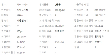 2023 쏘렌토 제원