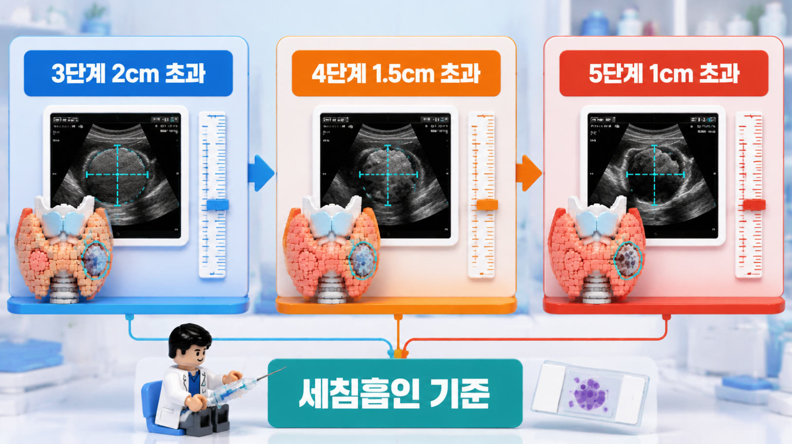 염증과 퇴행&middot;출혈, 촬영 단면과 측정 위치에 따라 같은 갑상선 결절의 초음파 모습이 달라지는 조건