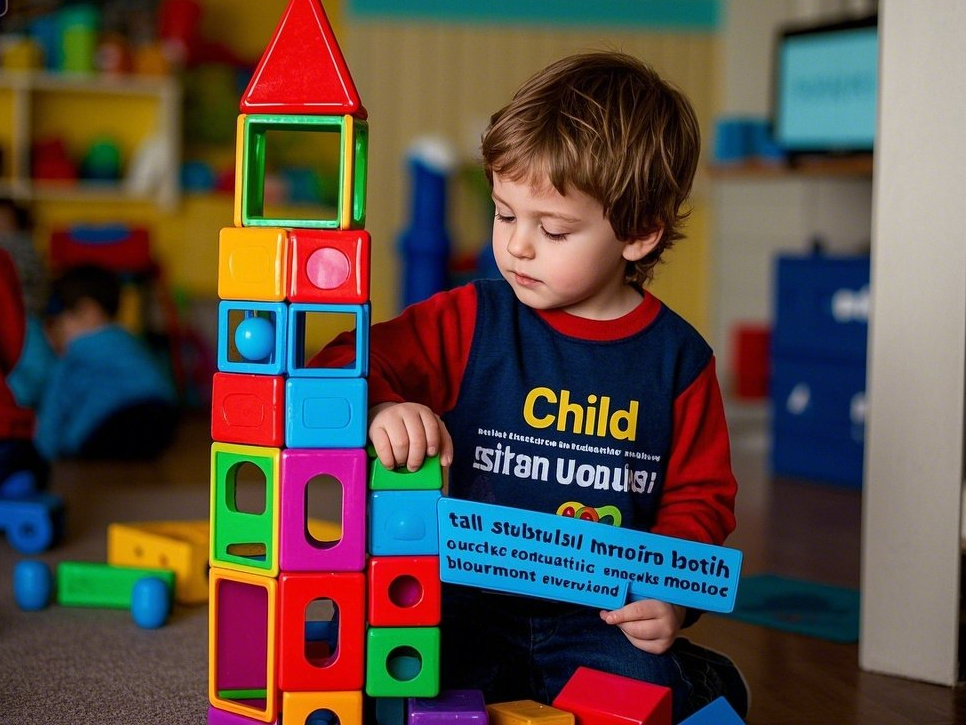 다양한 공감감각을 키우는 자석 블록 놀이 모습