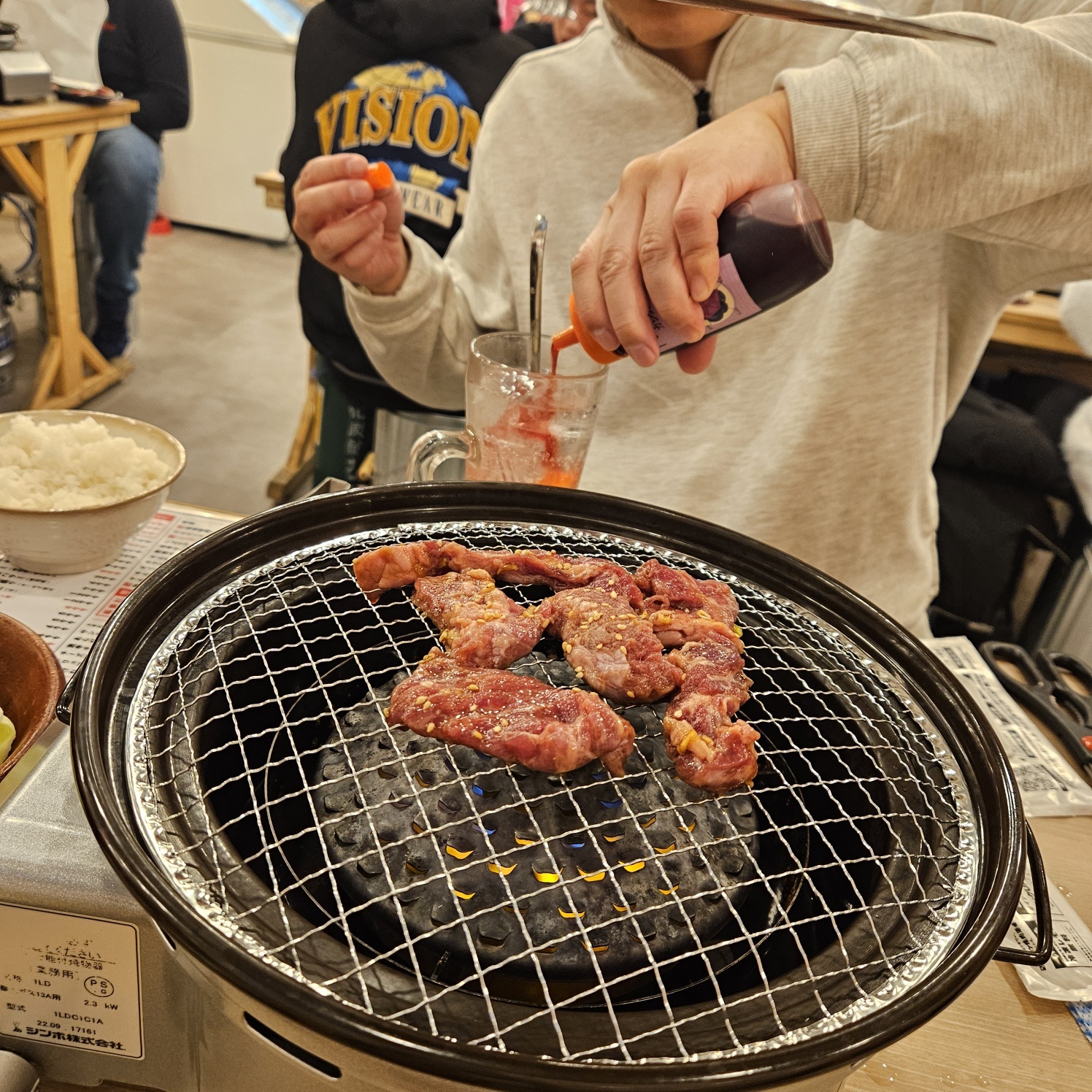 후쿠오카 야키니쿠 맛집 0초 레몬샤워 양념 갈빗살과 사와 마시기